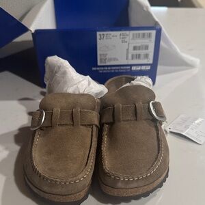 Birkenstock Brown Suede Mules